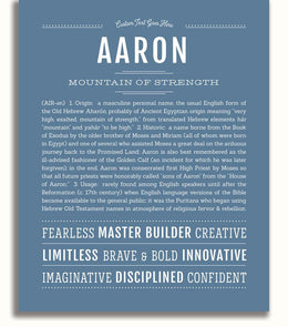 Aaron Personalized Name Meaning Art Prints Name Stories aaron-personalized-name-meaning-art-prints-name-stories