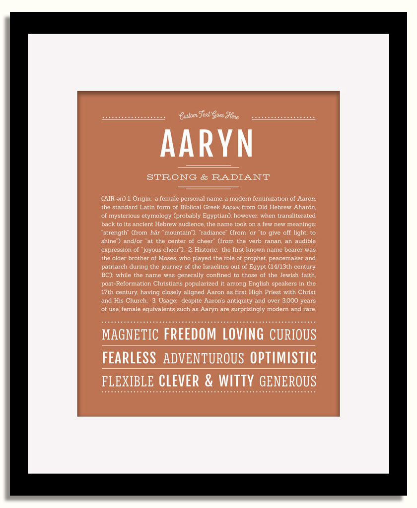 Frame Options | Terra Cotta | Black Frame, Matted