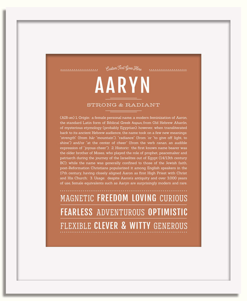 Frame Options | Terra Cotta | White Frame, Matted