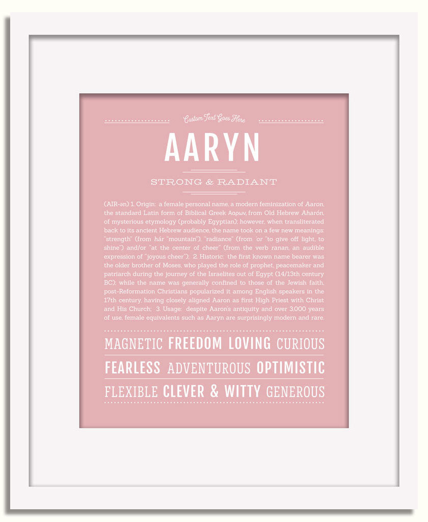 Frame Options | Dusty Rose | White Frame, Matted