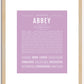 Abbey | Name Art Print