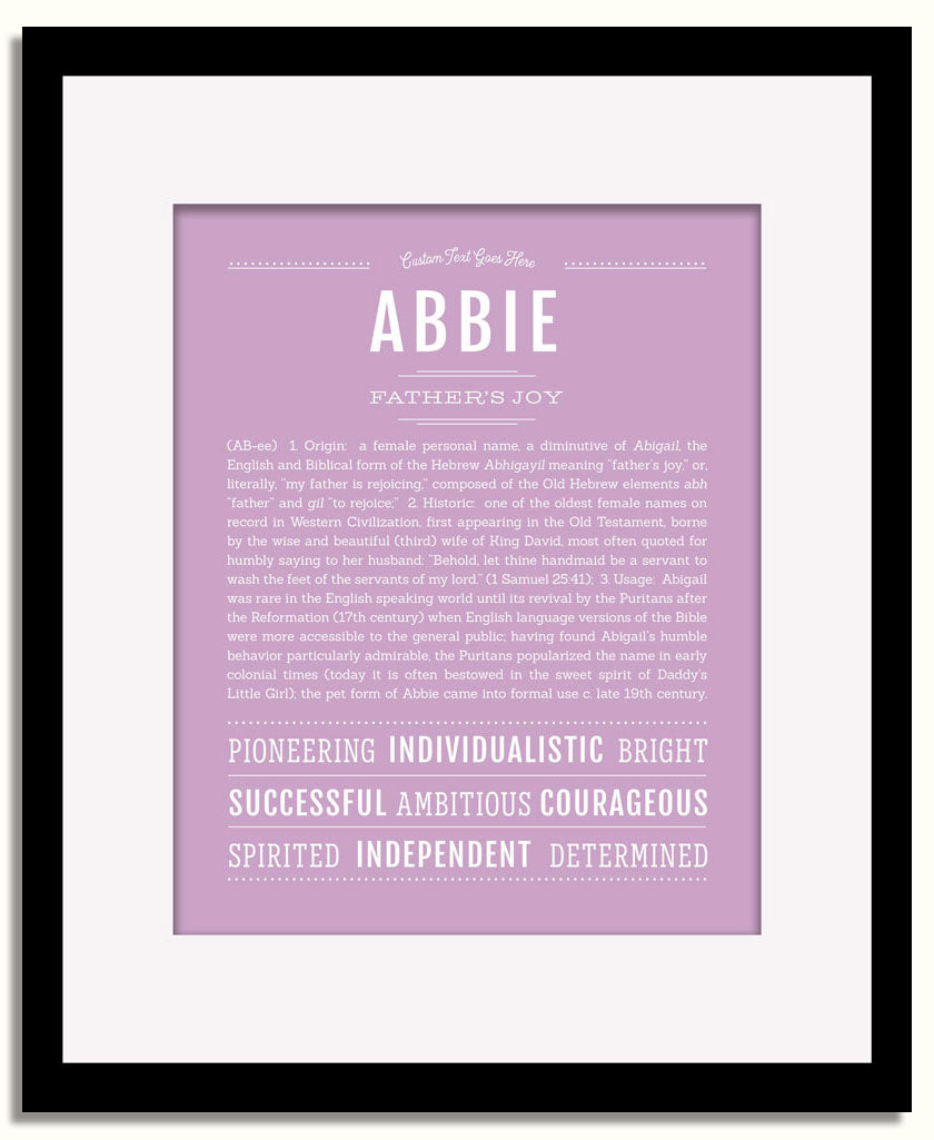 Frame Options | Lilac | Black Frame, Matted