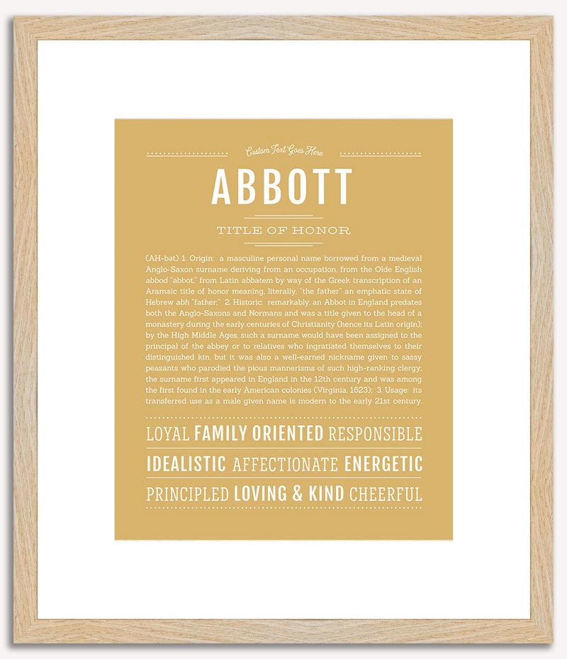 Abbott | Name Art Print