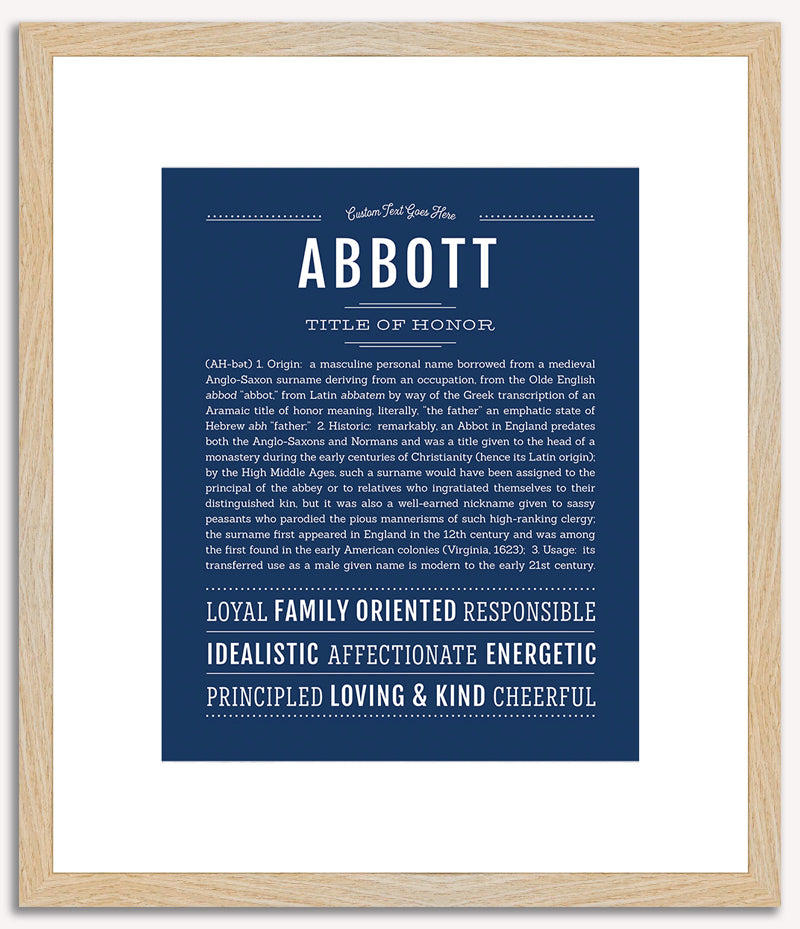 Abbott | Name Art Print