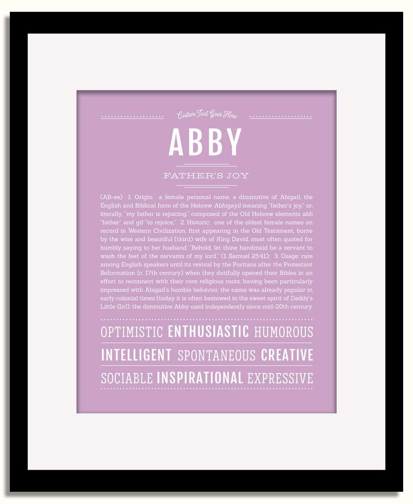 Frame Options | Lilac | Black Frame, Matted