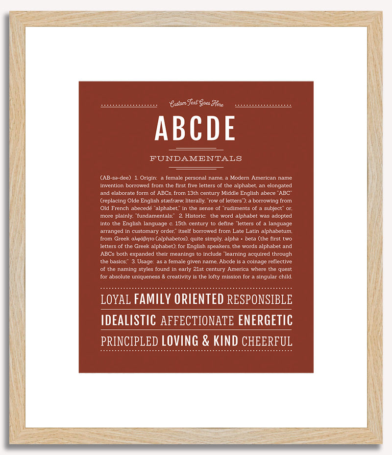 Abcde | Name Art Print