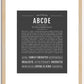 Abcde | Name Art Print