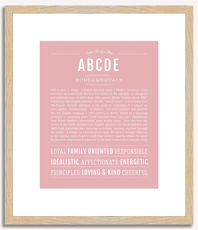 Abcde | Name Art Print