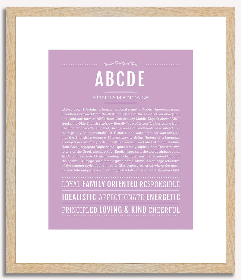 Abcde | Name Art Print