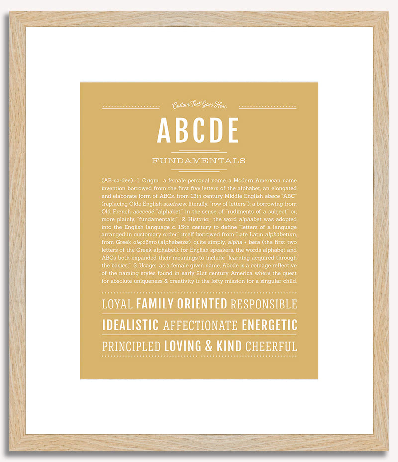 Abcde | Name Art Print