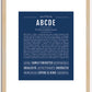 Abcde | Name Art Print