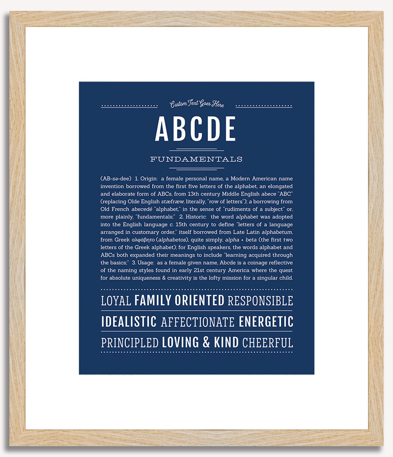 Abcde | Name Art Print