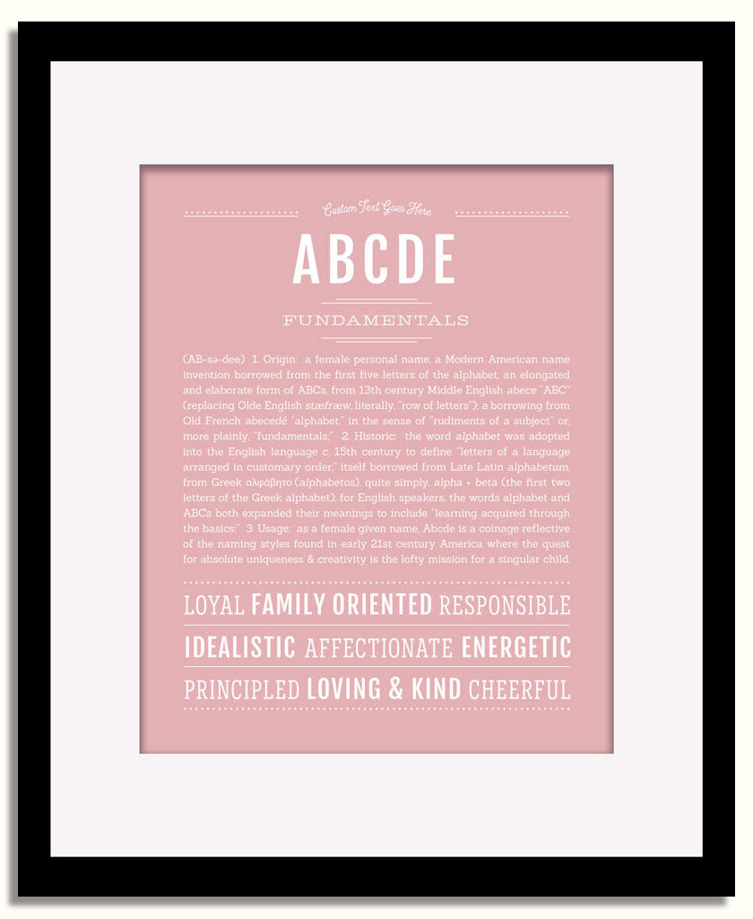 Frame Options | Dusty Rose | Black Frame, Matted