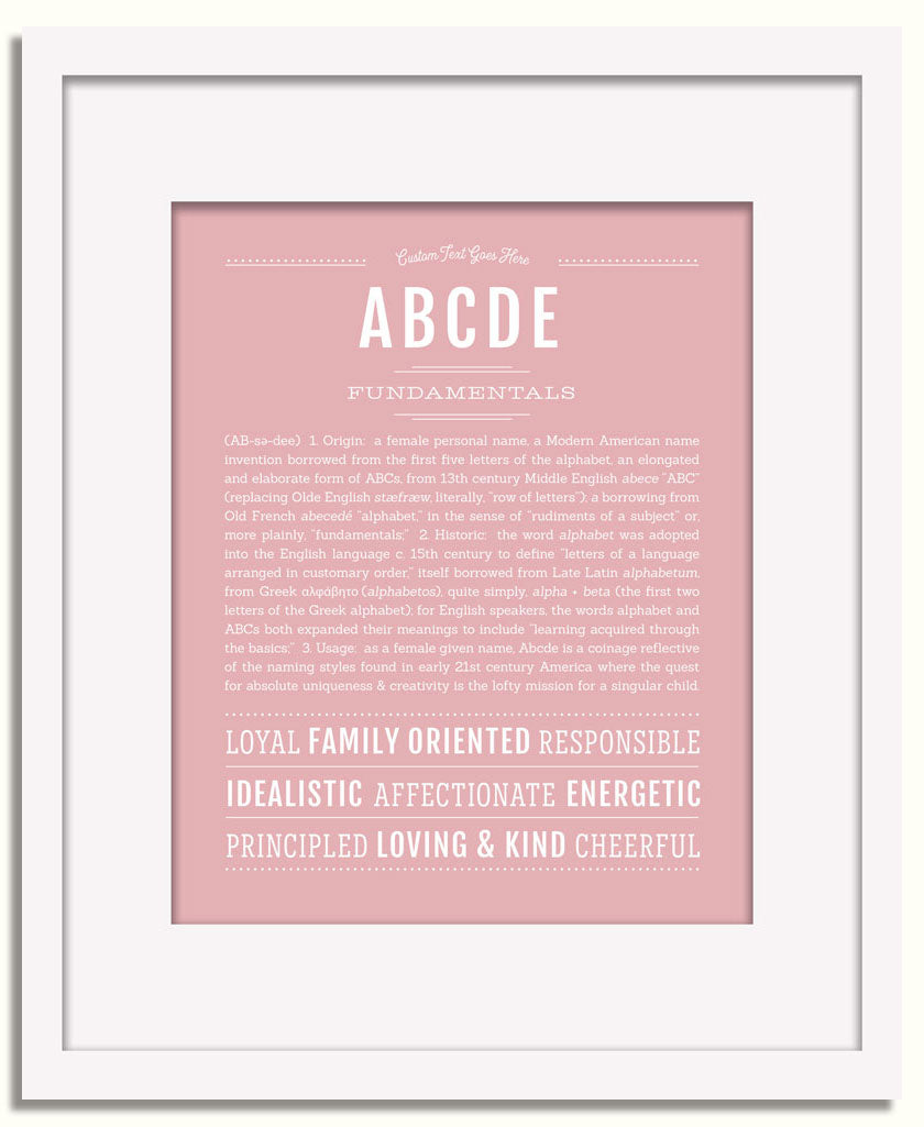 Frame Options | Dusty Rose | White Frame, Matted