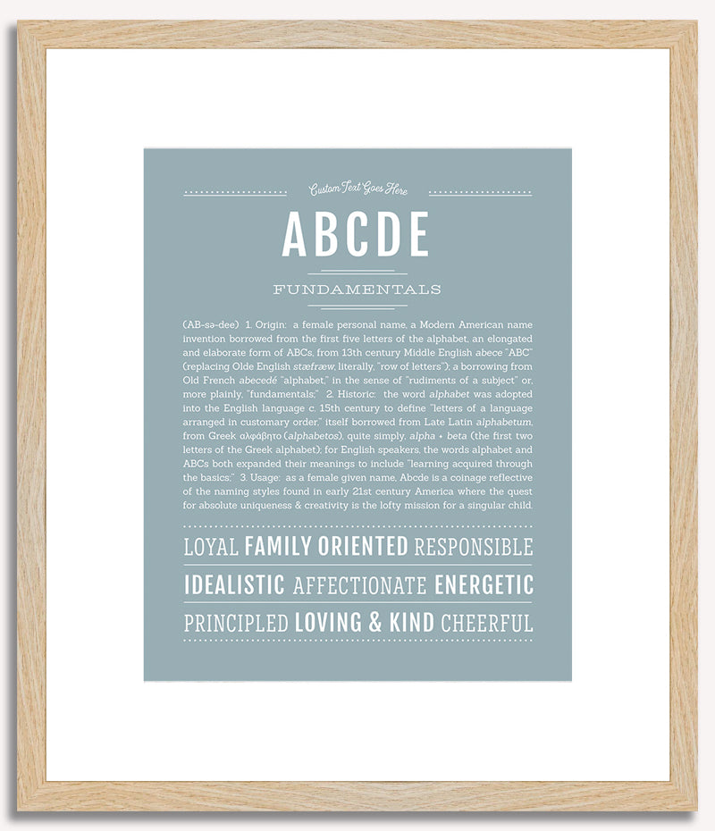 Abcde | Name Art Print