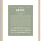 Abcde | Name Art Print