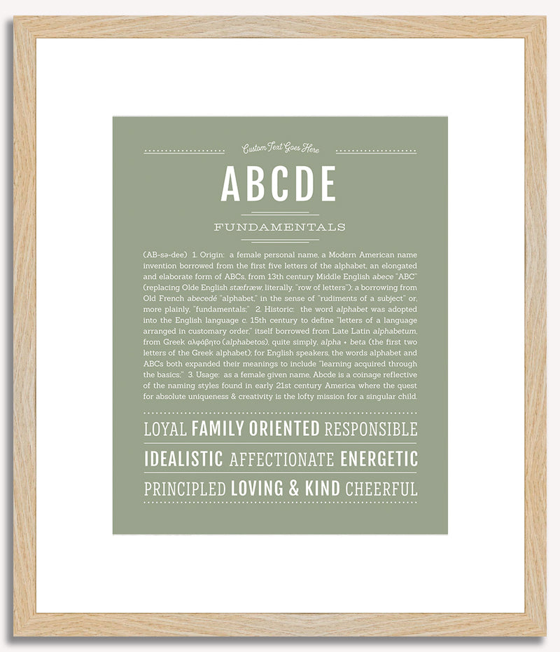 Abcde | Name Art Print