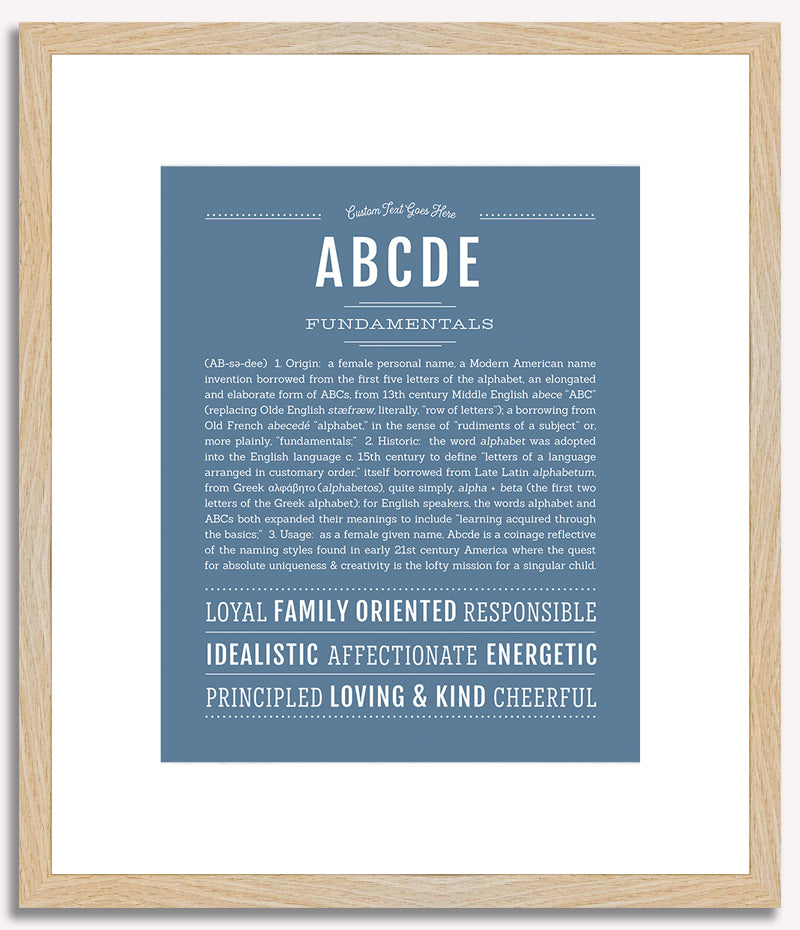 Abcde | Name Art Print