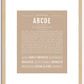 Abcde | Name Art Print