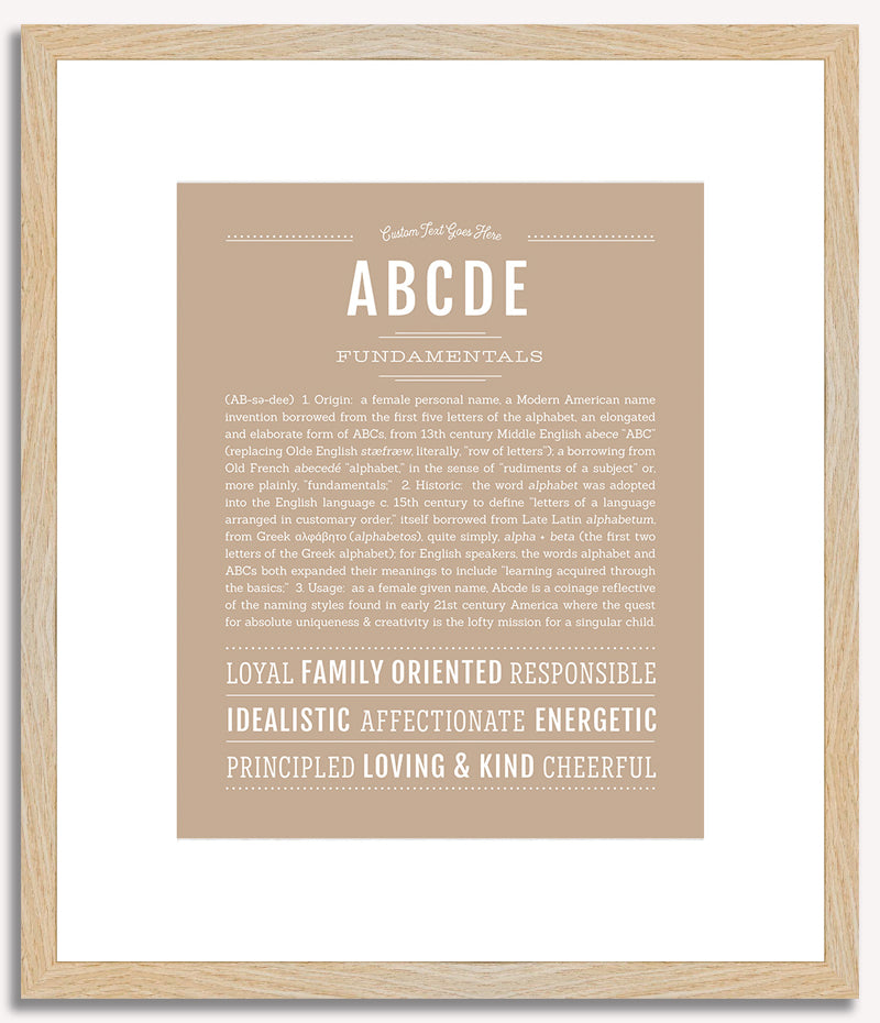 Abcde | Name Art Print