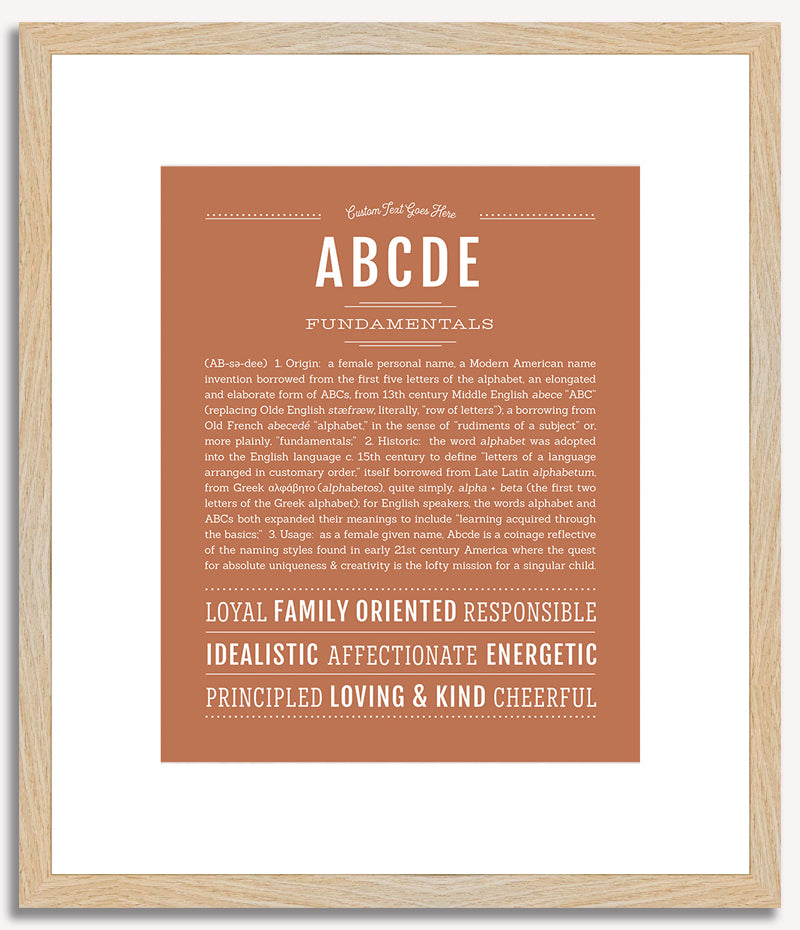 Abcde | Name Art Print