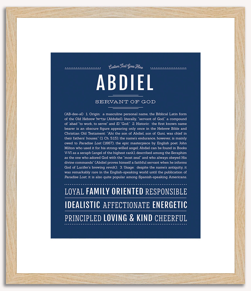 Abdiel | Name Art Print