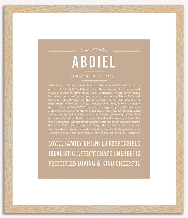 Abdiel | Name Art Print