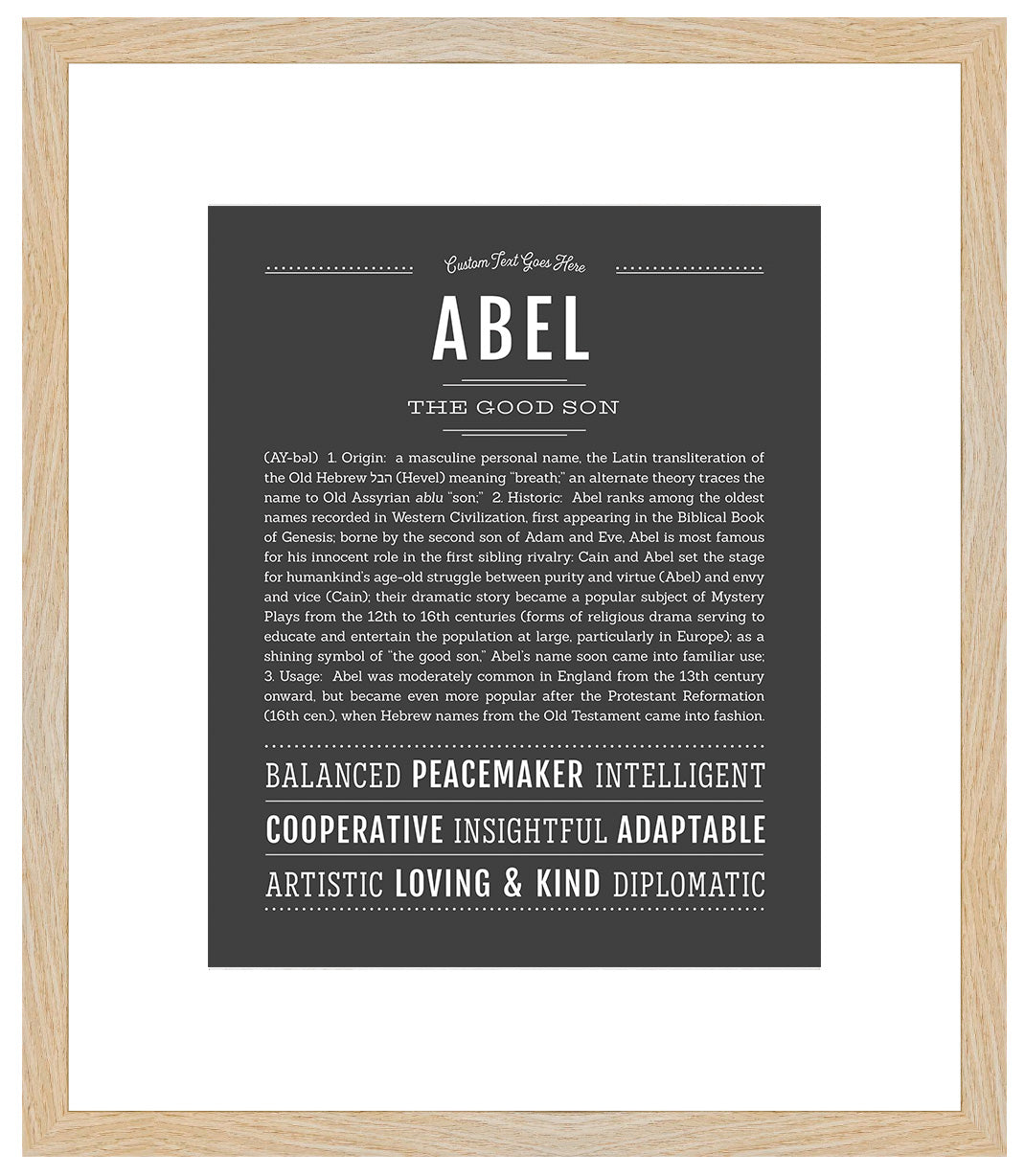 Frame Options | Charcoal Gray | Maple Frame, Matted