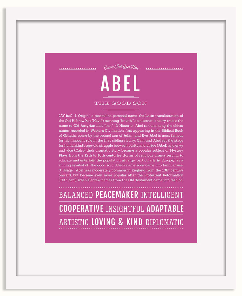 Frame Options | Dark Pink | White Frame, Matted