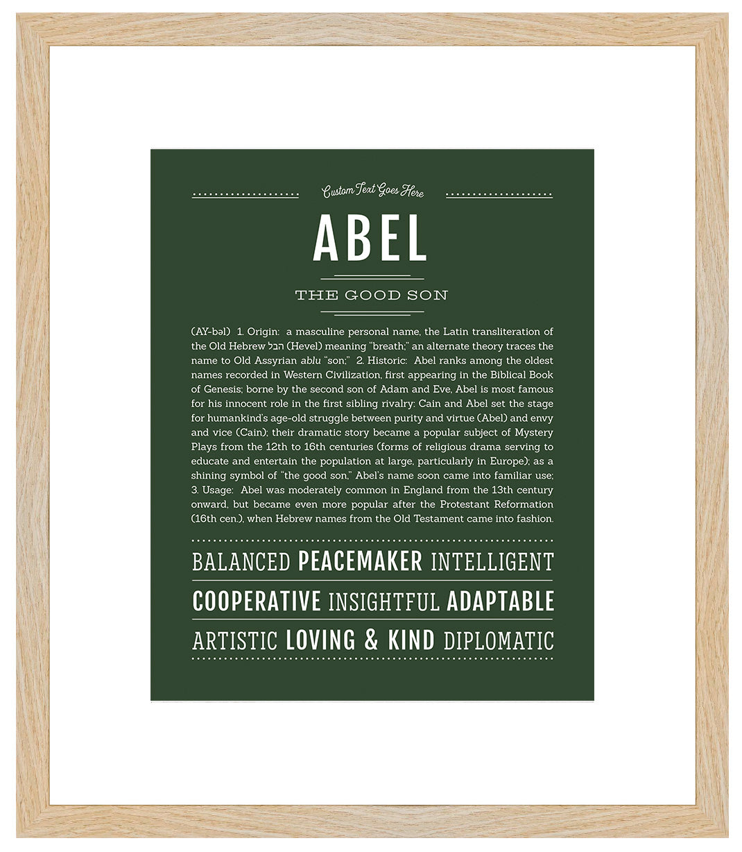 Frame Options | Deep Forest | Maple Frame, Matted