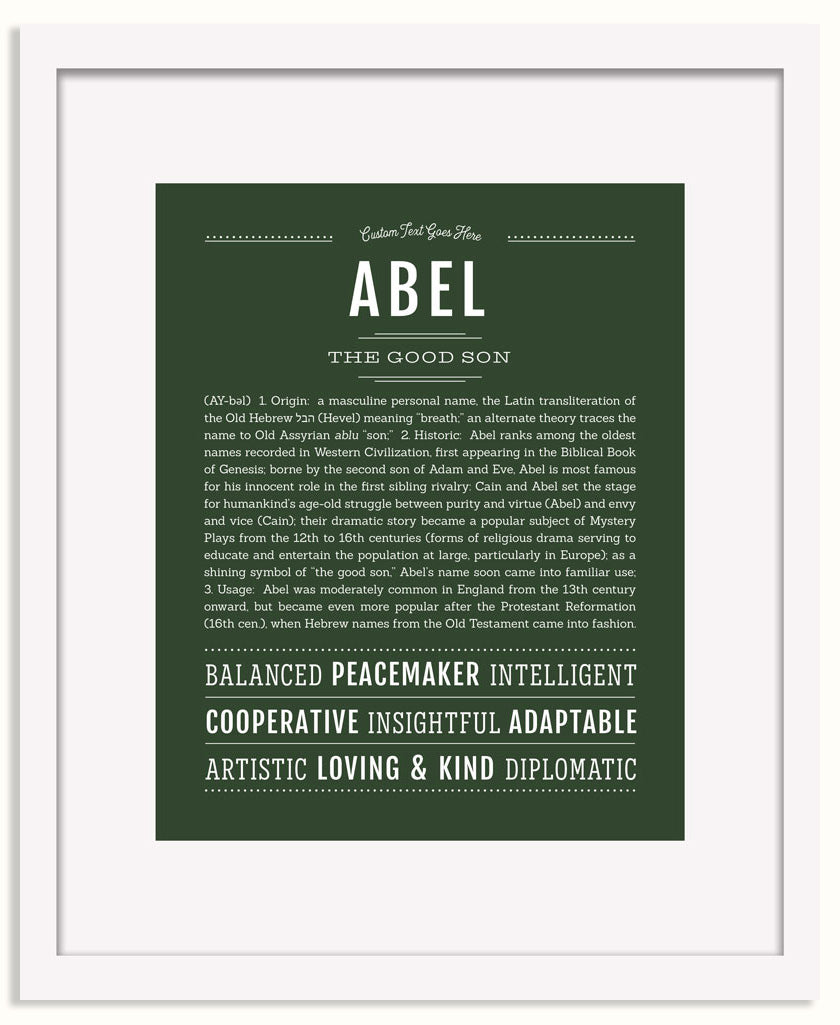 Frame Options | Deep Forest | White Frame, Matted