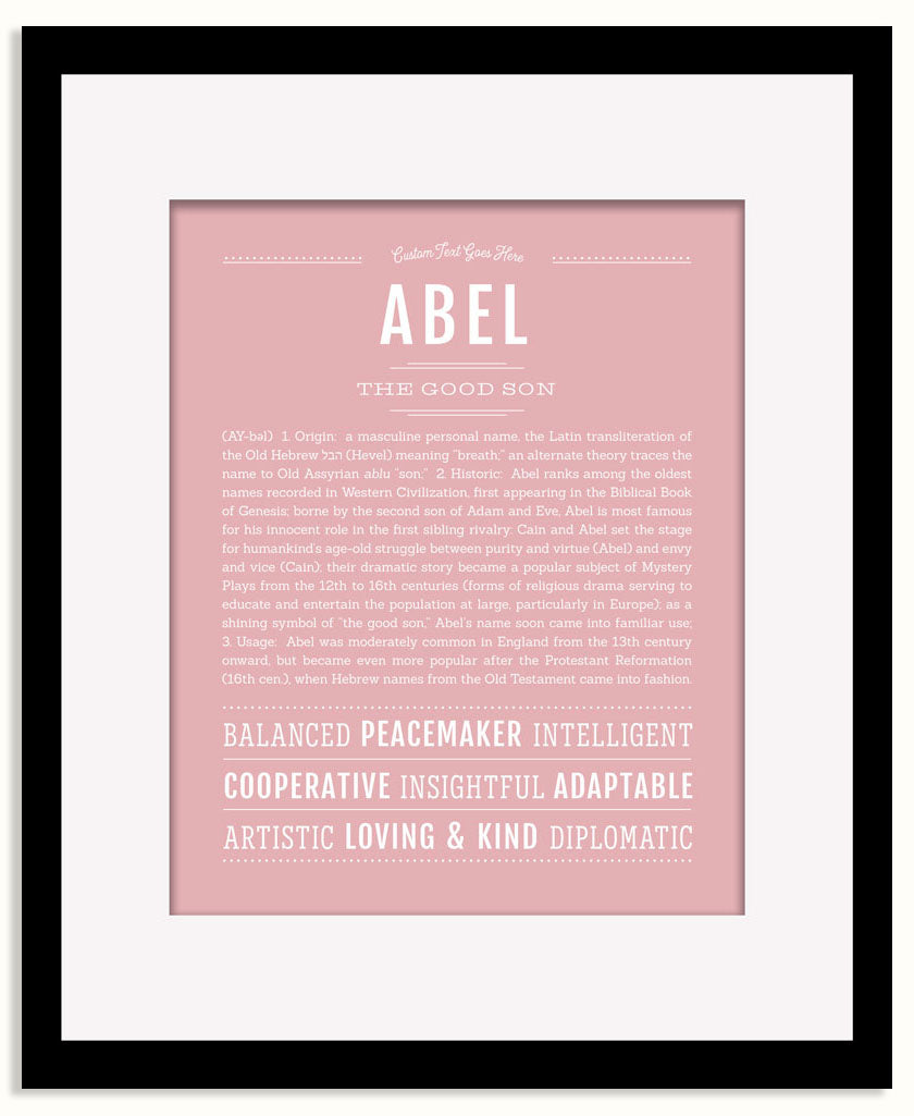 Frame Options | Dusty Rose | Black Frame, Matted