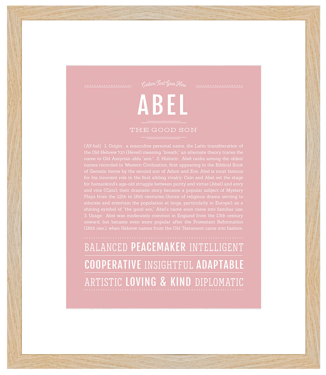 Frame Options | Dusty Rose | Maple Frame, Matted