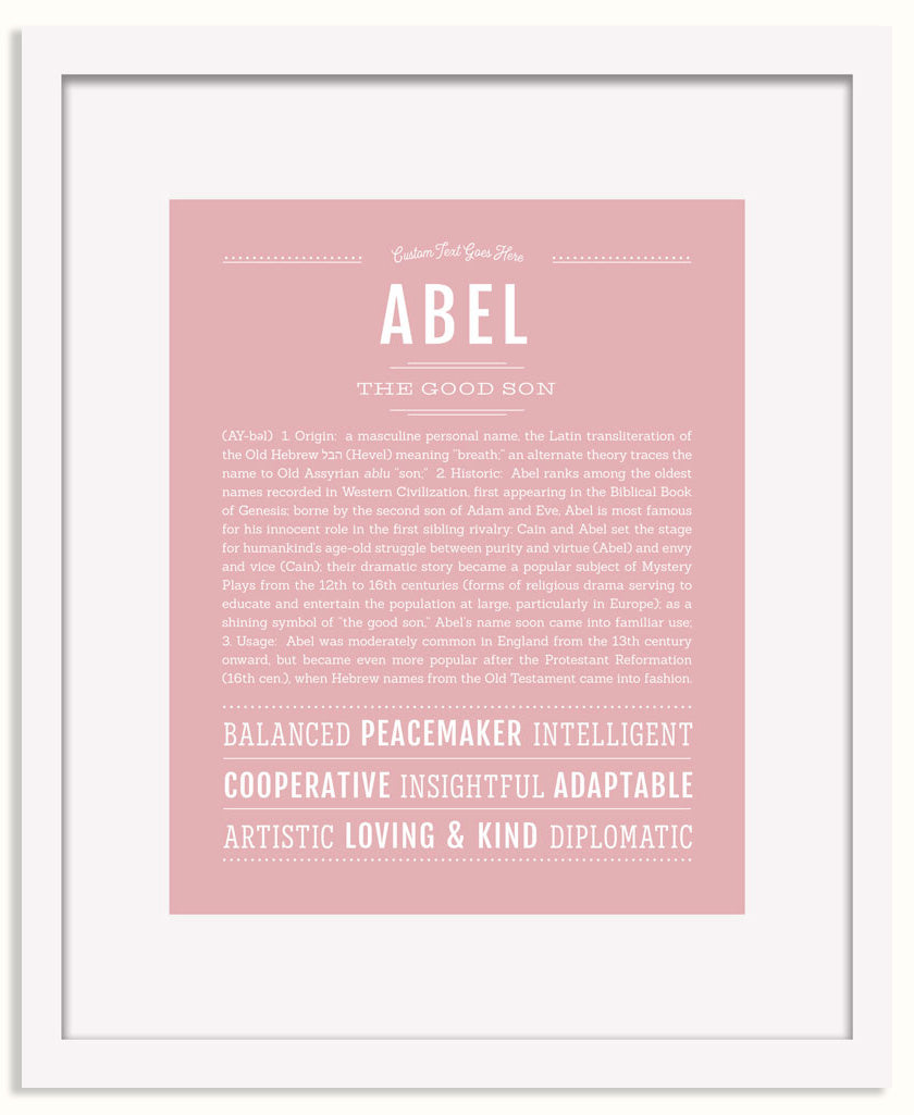 Frame Options | Dusty Rose | White Frame, Matted