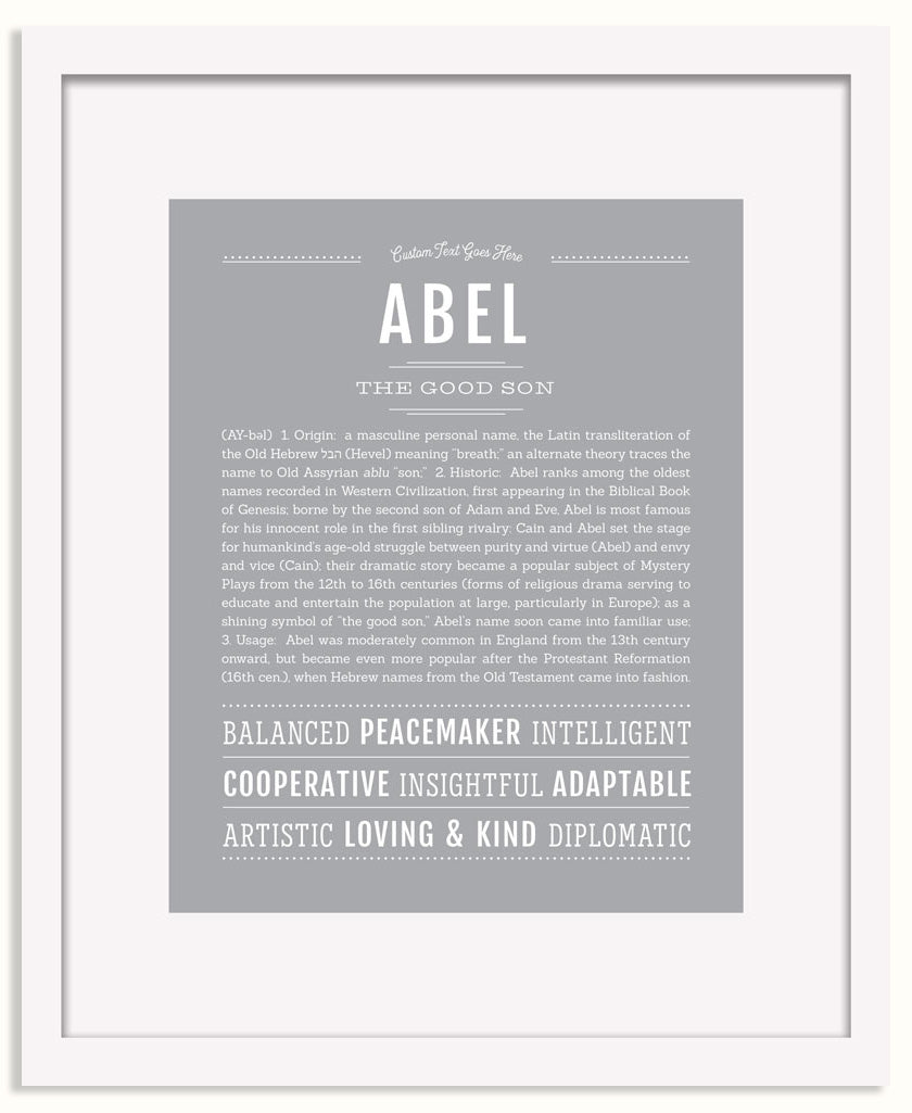 Frame Options | Light Gray | White Frame, Matted