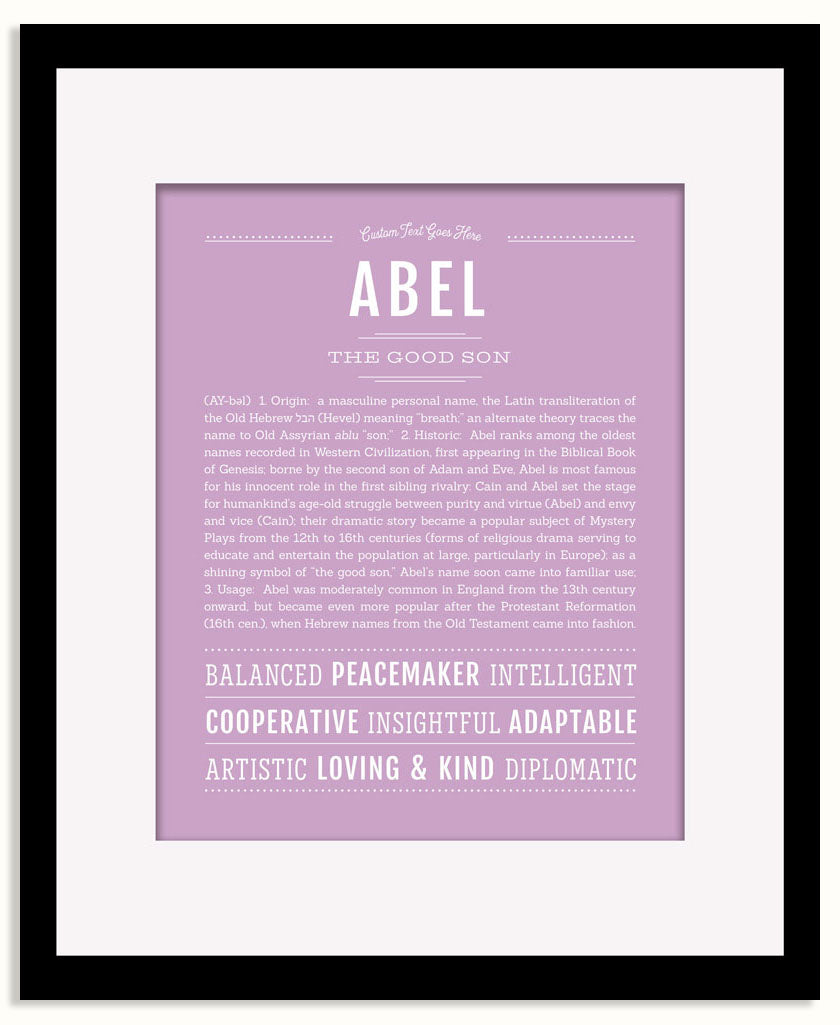 Frame Options | Lilac | Black Frame, Matted