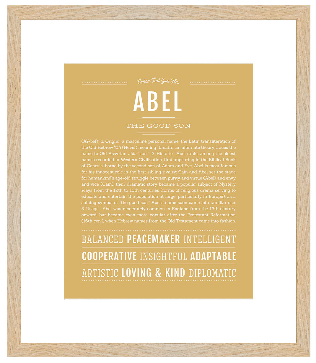 Frame Options | Matte Gold | Maple Frame, Matted