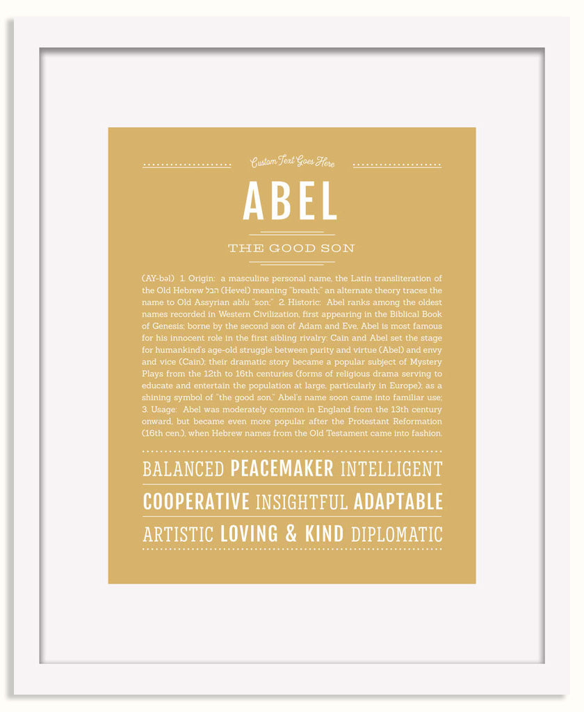 Frame Options | Matte Gold | White Frame, Matted