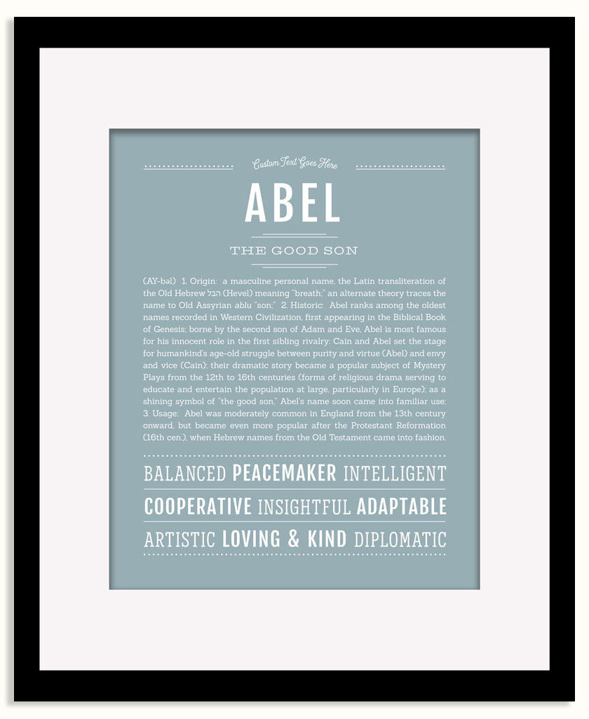 Frame Options | Powder Blue | Black Frame, Matted