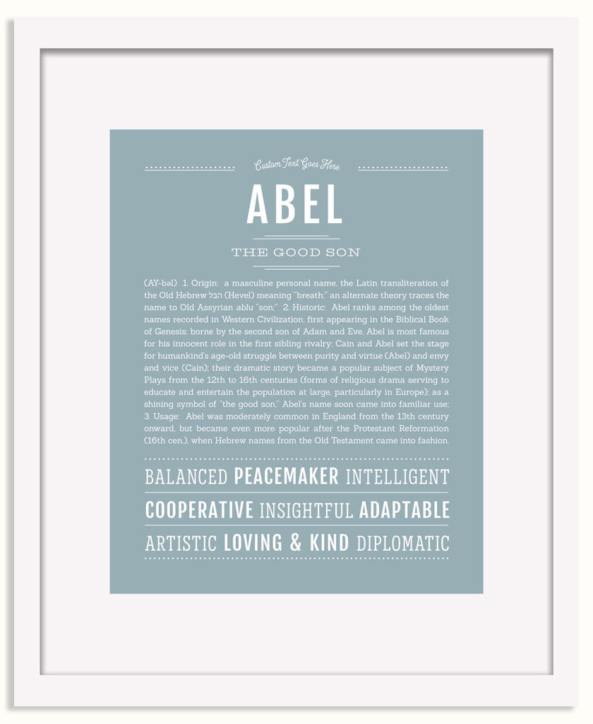 Frame Options | Powder Blue | White Frame, Matted