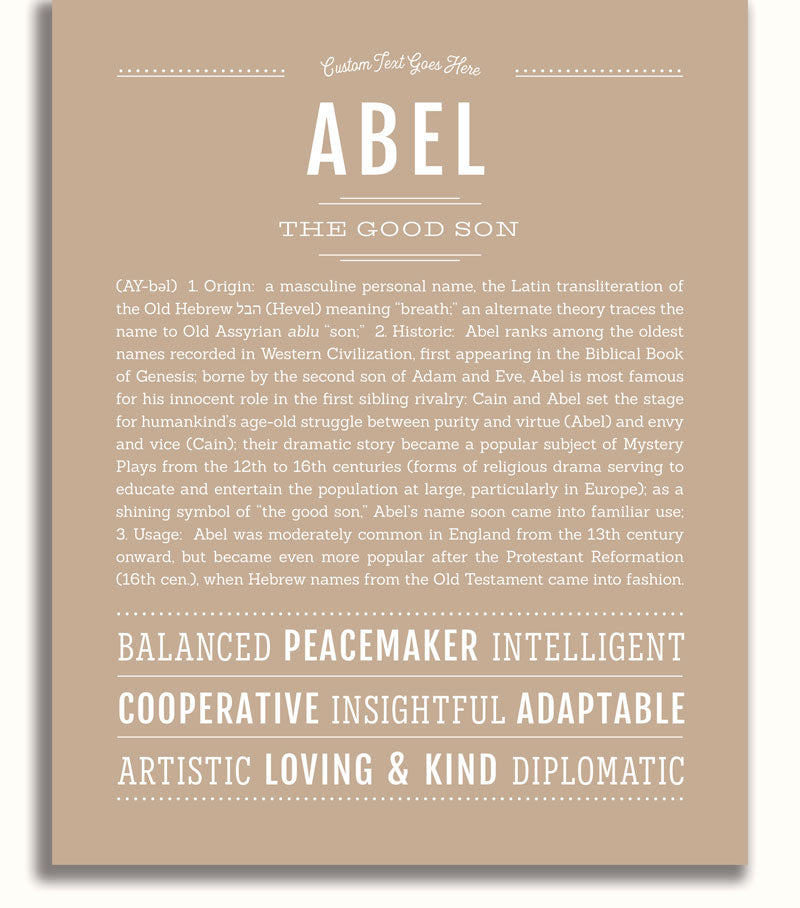 Frame Options | Tan | No Frame