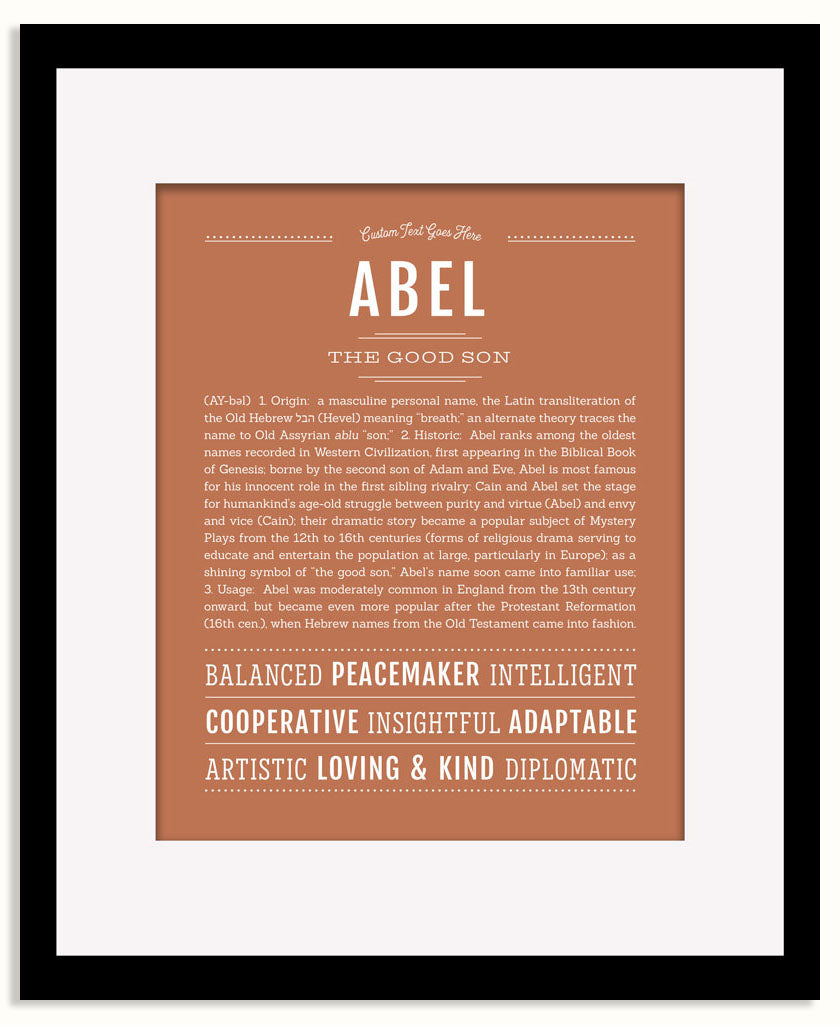 Frame Options | Terra Cotta | Black Frame, Matted