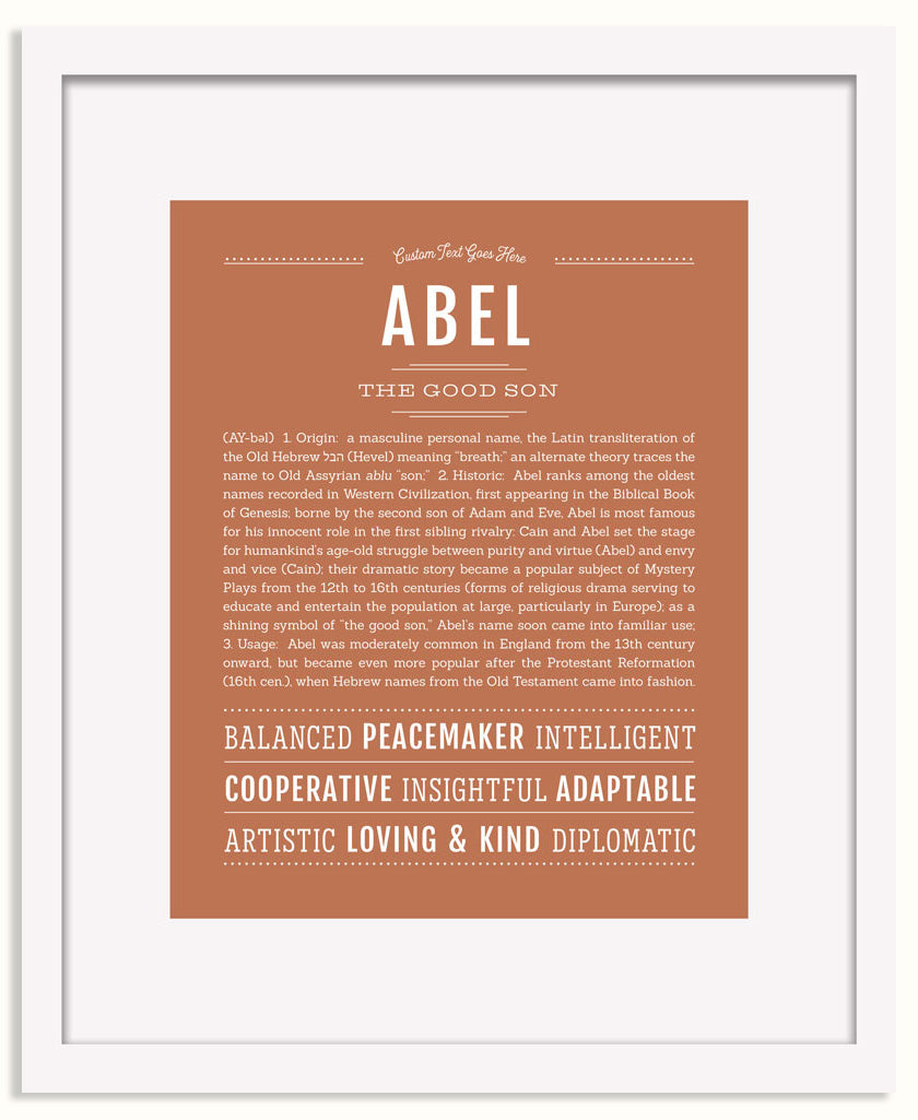 Frame Options | Terra Cotta | White Frame, Matted