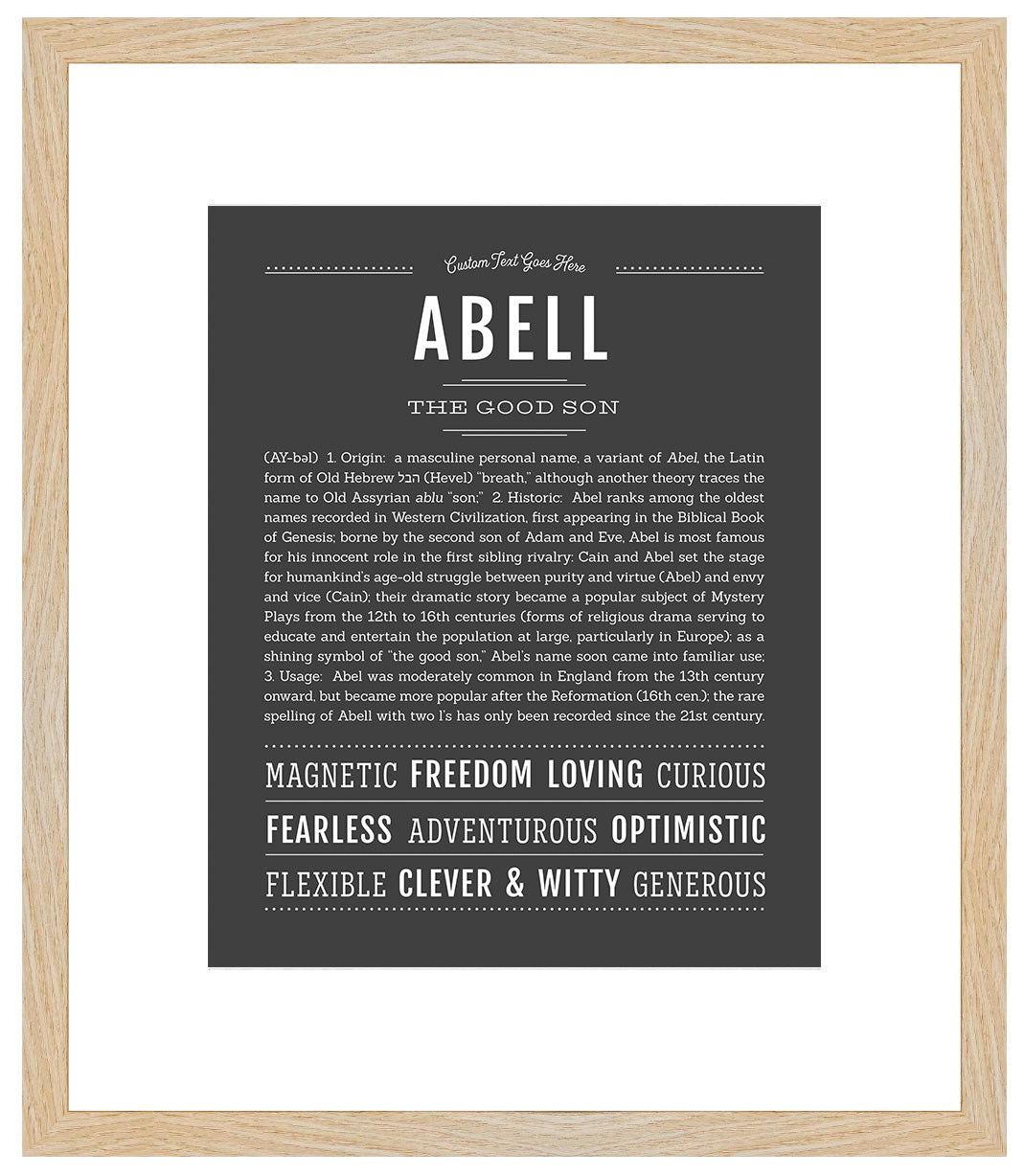 Frame Options | Charcoal Gray | Maple Frame, Matted