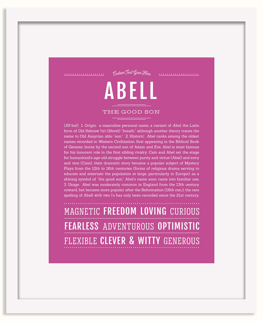 Frame Options | Dark Pink | White Frame, Matted