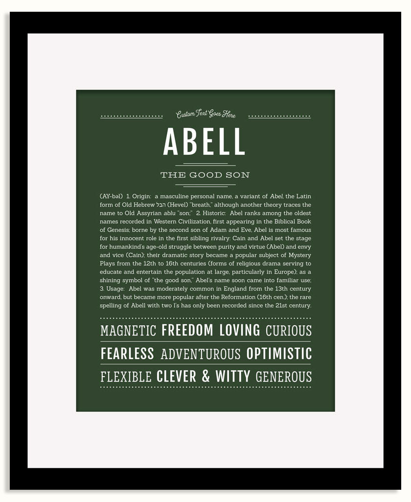 Frame Options | Deep Forest | Black Frame, Matted