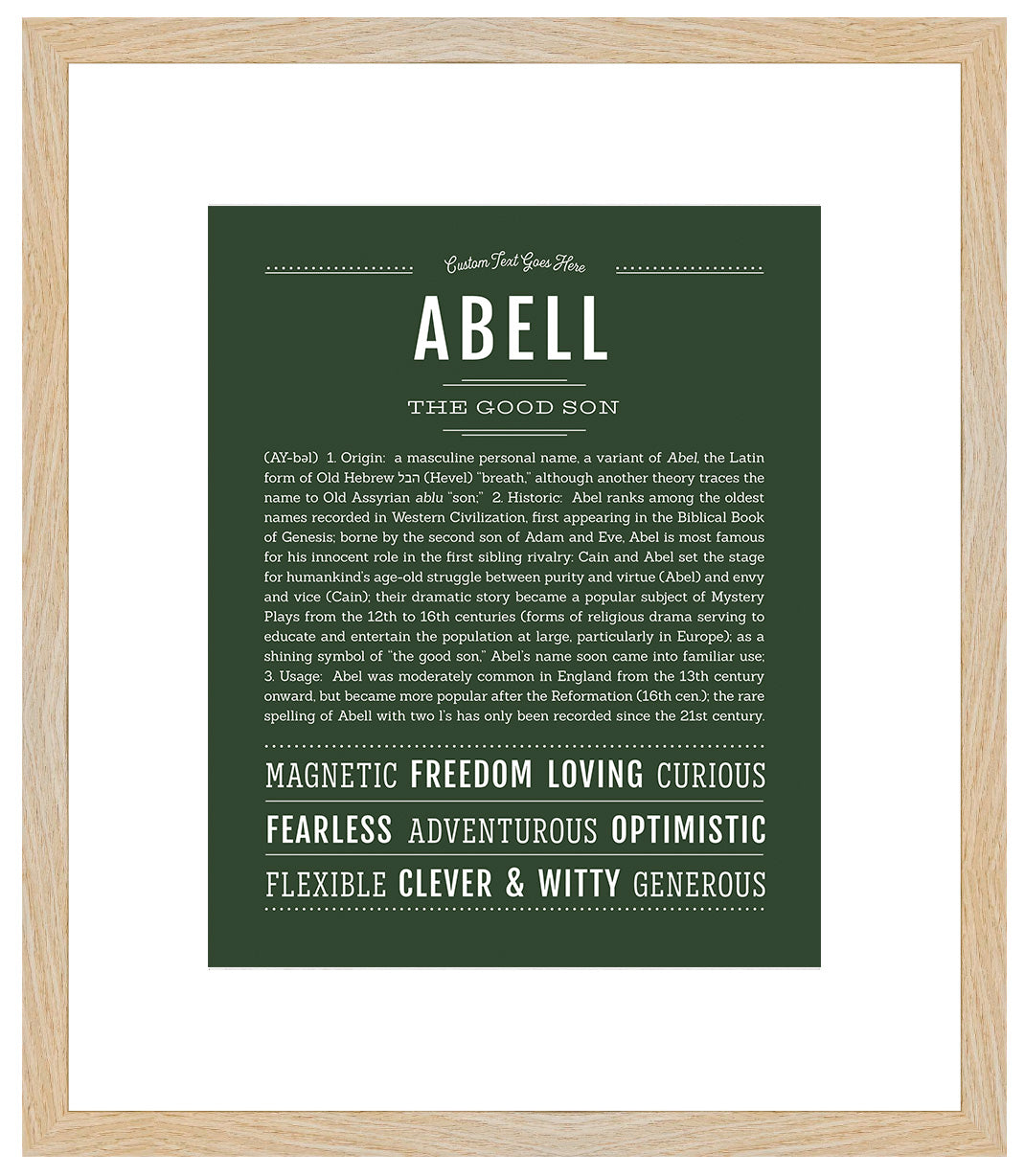 Frame Options | Deep Forest | Maple Frame, Matted