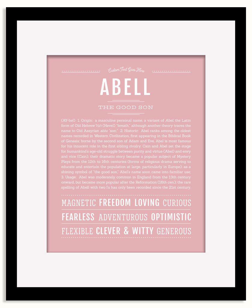 Frame Options | Dusty Rose | Black Frame, Matted