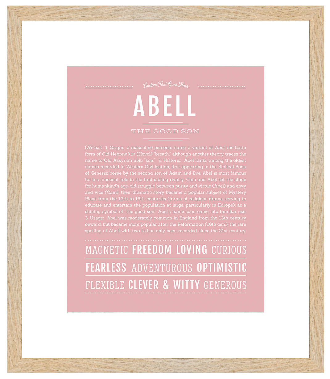Frame Options | Dusty Rose | Maple Frame, Matted