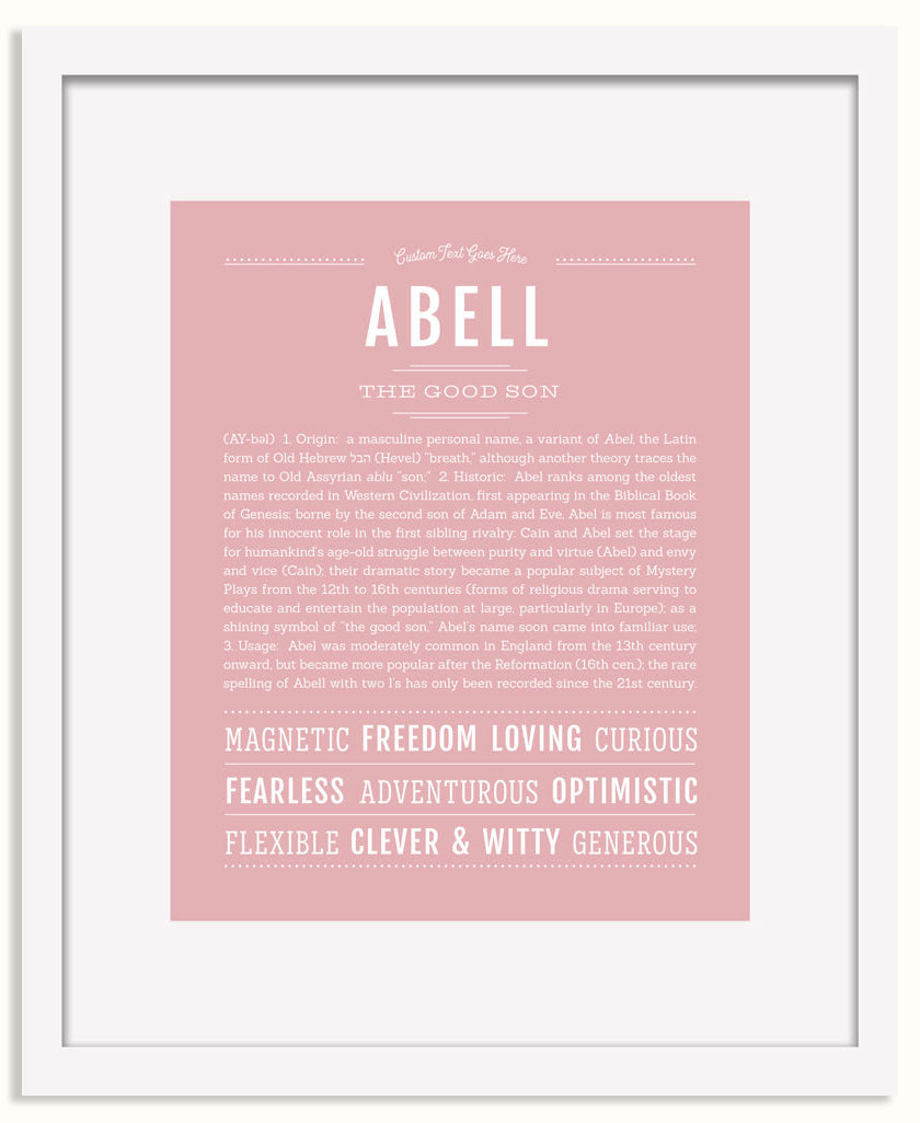 Frame Options | Dusty Rose | White Frame, Matted